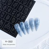 1pc Airbrush Stencil For Nails Heart Butterfly Stars Pattern Hollow Nail Sticker Templates For French Manicure Tips Nail Design gray
