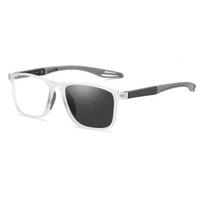 Itin lengvi fotochrominiai Presbyopia Glasses Vintage TR90 Sportiniai spalvą keičiantys akiniai nuo saulės Baigti skaityti akiniai nuo 0 iki +4,0 4.0 gray