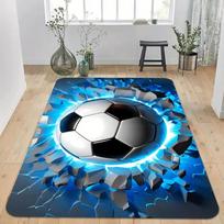 3D Kamuolio Futbolo Kilimas Svetainės Grindų Kilimėlis Neslystantis Miegamojo Durų Kilimėlis 2D Plokščias Spaudinys Namų Koridoriaus Dekoro Kilimas Vaikų Žaidimų Aikštelės Kilimas 80x120cm
