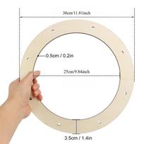 1PC Wooden Craft Wreath Slice Frame DIY Holiday Valentine's Day, Easter Wedding Wooden white