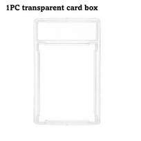Transparent 35PT Collectible Card Box Removable Trading Card Protection Box  Storage Display Style C (1pc) gray