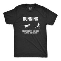 Mens Running Motivation Raptor Chase T Shirt Funny Dinosaur Tee Nerdy Graphic XL įvairiaspalvis