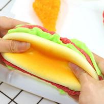 Kids  Childrens 1Pc Simulation Burger Squishy Toy, 3D Slow Rebound Stress Relief Fidget for  Adults United States orange