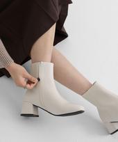 Chaakan Ellen Mid-Heel Platform Ankle Boots Bslts4F5548 245/Black gray