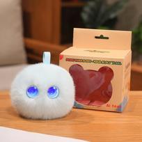 AI Desktop Companion Plush Toy, Smart Talking Buddy, Voice Early Learning Pendant, Artificial Intelligence Interactive Pet, Educational Gift 10*10*12cm šviesiai mėlyna spalva
