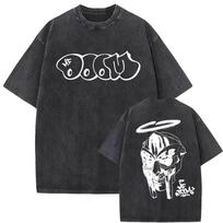 MF DOOM Washed Black Graphic T Shirt Hip Hop Rap Streetwear Unisex M black