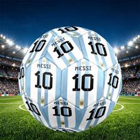 Lionel Messi Print Size 5 Soccer Ball, PU Wear Resistant Football for Match Training and Daily Practice, Birthday Gift for Soccer Fans Size 5 white