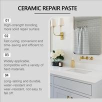 2Pcs/Set White Porcelain Repair Kit Ceramic Repair Paste Tile Tub Toilet Sink Shower Kits Chip Crack Hole Scratches Fix Adhesive one size gray
