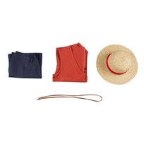 Luffy realaus gyvenimo filmo kostiumas vyrams Piratų karalius Wano karalystė Cosplay Hat set,XXL red