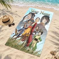 Avatar The Last Airbender Custom Name Beach towels also serve as bath towels summer essential a musthave for the outdoors the beach and the pool 70cmx140cm(27x55inch) gray