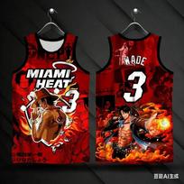 Japoniški Anime One Piece Luffy Zoro Tatum Nr.0 Krepšinio Berankoviai Marškinėliai Oversize Laisvalaikio Sportiniai Lauko Fitneso Kvėpuojanti Liemenė 6XL red
