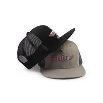 Oversized casual mesh snapback color block hip-hop baseball cap XL black