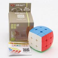 Yong Jun Pillowed Mini 3x3x3 Magic Puzzle Cube Keychain 2cm,3.5cm,4.5cm Professional 3x3 Cubing Speeding Educational Toys beige
