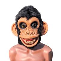 Orangutango Kaukė Helovino Išdaiga Gyvūno Galvos Apdangalas Lateksinė Pilno Veido COS vakarėliui Pabėgimo Kambario NPC Rekvizitas Strange monkey