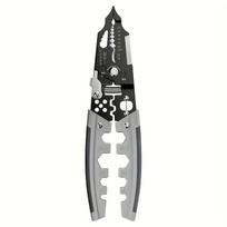 28-in-1 Professional 8-Inch Multitool Wire Stripper/Crimper Professional Wire Cutter Cable Stripper Wiring Tool Kit black