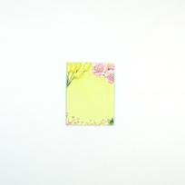 8-Piece Reusable Hand-Painted Floral Sticky Notes Set, 80g Double-Sided Adhesive Paper 3x4 inches (76x100mm) 30 sheets per pad geltona