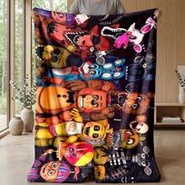 Five Nights at Freddy’s Cozy Flannel Blanket, Comfortable Warm Throw Blanket for Bedroom Sofa Home Use 80cmx120cm brown