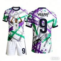 Summer New Set#Ronaldo/Messi/Mbappe/Yamal# Football Shirt Quick Drying Short Sleeved Shorts Sports Set for Adults familyMatching L