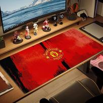 Manchester United F Large Size Mouse Pad Large Gaming Table Cushion Non-slip Laptop Tablet Big Mousepad XXL Mat Mini PC Playmat With Lock edge 30cmx60cm(11.8x23.6inch) red