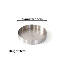 Apvalus nerūdijančio plieno padėklas patiekalams su šlifuotu paviršiumi, skirtas viešbučiui ir namams Diameter 18cm