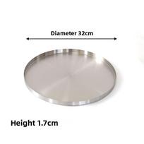 Apvalus nerūdijančio plieno padėklas patiekalams su šlifuotu paviršiumi, skirtas viešbučiui ir namams Diameter 32cm