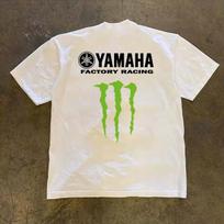 Streetwear-style Monster Energy print men's 100% cotton top; summer adult crew-neck T-shirt; unisex hip-hop style tee. S black