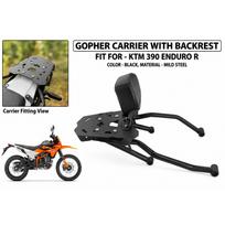 Fit For KTM 390  Enduro R Gopher Luggage Carrier With Backrest Black