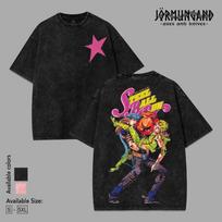 Gyro Zeppeli - JOJO Plieninio Bėgimo Anime Dydžio T-shirt, Storo Medvilnės 110 black
