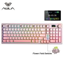 AULA S98pro Wireless Mechanical Keyboard Three Mode Gasket RGB Hot-swap Esports Gaming Keyboard with TFT and Multi-function Knob
