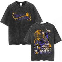 Anime 'JoJo's Bizarre Adventure' Washed T-Shirt Kira Yoshikage Killer Queen Manga T-Shirt S black