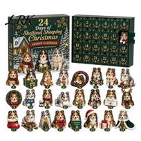 Creative Christmas Room Decor Shih Tzu Advent Calendar, 24-Day Countdown Toy Set with Mini Dog Calendar Figures, Tree Hanging Decor, Gift for E
