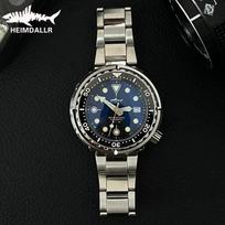 HEIMDALLR Tuna Vyriškas nardymo laikrodis NH35 Nerūdijančio plieno Automatinis Mechaninis Laikrodis Safyro Stiklas C3Super Šviečiantis 200M Vandeniui atsparus NH35A Movement gray