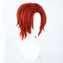 Anime Shanks Cosplay Wig Short Red Men Hair Cosplay Wigs Synthetic Heat Resistant Syntheti Hair Halloween Party Wigs + Wig Cap brown