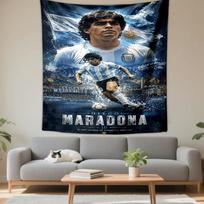 Argentina football legend blue white flag patterned tapestry for bedroom and living room home decor sofas 150x200cm(59x78in)