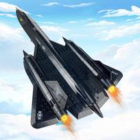 Karinės specialiosios pajėgos SR-71 Blackbird USAF lėktuvas naikintuvas šiuolaikinio kareivio minifigūrėlės blokinis modelis konstravimo rinkiniai edukaciniai žaislai black