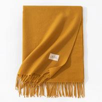 Žieminiai kašmyro šalikai Moteriškos šiltos skaros ir apklotai Vienspalviai kaklaskarės Vyriškos skaros Madingi hidžabo stoliai Pashmina su kutais 200x70cm brown