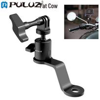PULUZ Aluminum Motorcycle Rearview Mirror Action Camera Mount Accessory juoda
