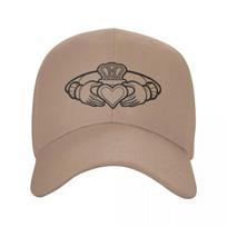 Cool Claddagh Ring Celts Symbol Trucker Hat Men Women Custom Adjustable Adult Baseball Cap Spring Trucker Hat gray