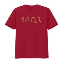 SPQR Romos imperijos simbolis Marškinėliai Vintažinio stiliaus Istorijos mėgėjams Vintažiniai Išskalbti Patogūs Viršutiniai drabužiai Kasdieniam dėvėjimui Kvėpuojantys XL brown