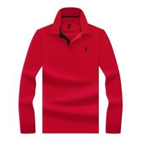 STORN Nauji vyriški ilgomis rankovėmis polo marškinėliai Kvėpuojantys lengvi marškinėliai Prabangus viršus Laisvalaikio vyriški polo marškinėliai 4XL red