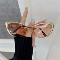 Casual Cat Eye Designer Sunglasses Women Men Metal Frame Luxury Sun Glasses Female Male Brand Fashion Retro y2k Oculos De Sol Other brown