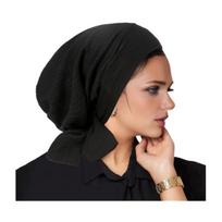 Moterų turbanas Lengvas Laisvo kirpimo Visiškai dengiantis Tamprus megztas galvos apdangalas Vienspalvis Bangos tekstūros Apsaugos nuo saulės kepurė beige