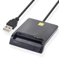 International USB 2.0 Smart Card Reader for ATM/CAC/DNI/IC Bank and Tax Declaration Cards gray