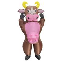 Besišypsanti karvė pripučiamas Helovino kostiumas Cosplay, makiažui ir vakarėlio linksmybėms XXS pink