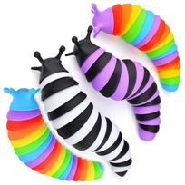 Kids  Childrens Colorful Simulation Caterpillar Antistress Toy Funny Fidget Decompression Articulated 3D Stress Reliever Gift Present Toy for Adult black