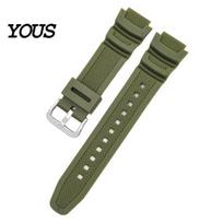 Wrist Strap Watch Band Soft Waterproof Rubber 18mm Men Sports Wristband Replacement Bracelet Compatible for Casio AE-1000W/AQ-S810W/SGW-300H/W-S200H juoda