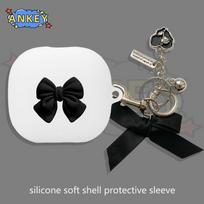 Case for Anker SoundCore AeroFit 2 Earphone Silicone Case Green Panda Earbuds Soft Protective Cover Headset Skin with Keychain SoundCore AeroFit 2