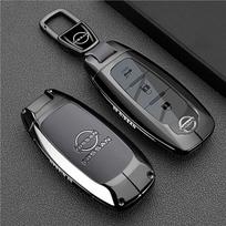 3 mygtukų automobilio nuotolinio valdymo pultelio dėklas Nissan Teana Qashqai X-Trail Kicks Tiida ir Infiniti automobiliams, raktų pakabukas black