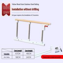 Folding Bedside Rail: Compact Armrest and Guardrail for Elderly, Dormitory, Child, or Hospital Beds gray