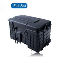 Car Battery Cover for Volkswagen VW Touran 2003~2015 Engine Covers Holder Box Flame Retardant Protective Accessories 2004 2008 Full Set